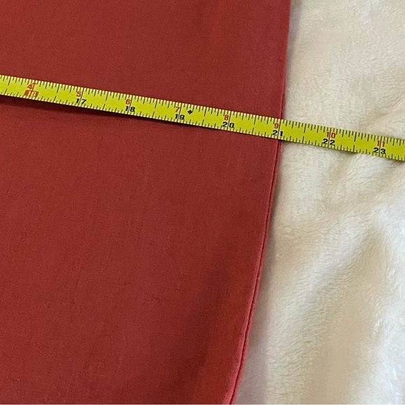 ANNE KLEIN / Rust Linen Blend Sleeveless Dress with Tie Belt Size 6 - Picture 11 of 13